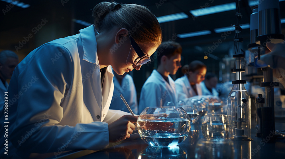 Professional Healthcare Researchers Conducting Experiments in a Laboratory Setting Professional Healthcare Researchers Conducting Experiments in a Laboratory Setting