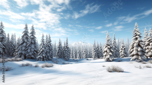 winter landscape  forest with snow winter desktop wallpaper