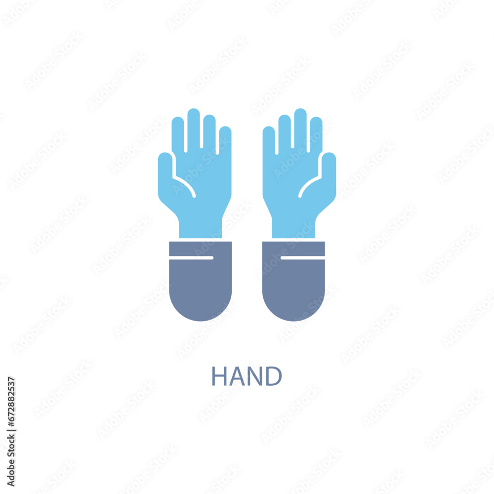 Fototapeta premium Hand gesture concept line icon. Simple element illustration.Hand gesture concept outline symbol design.