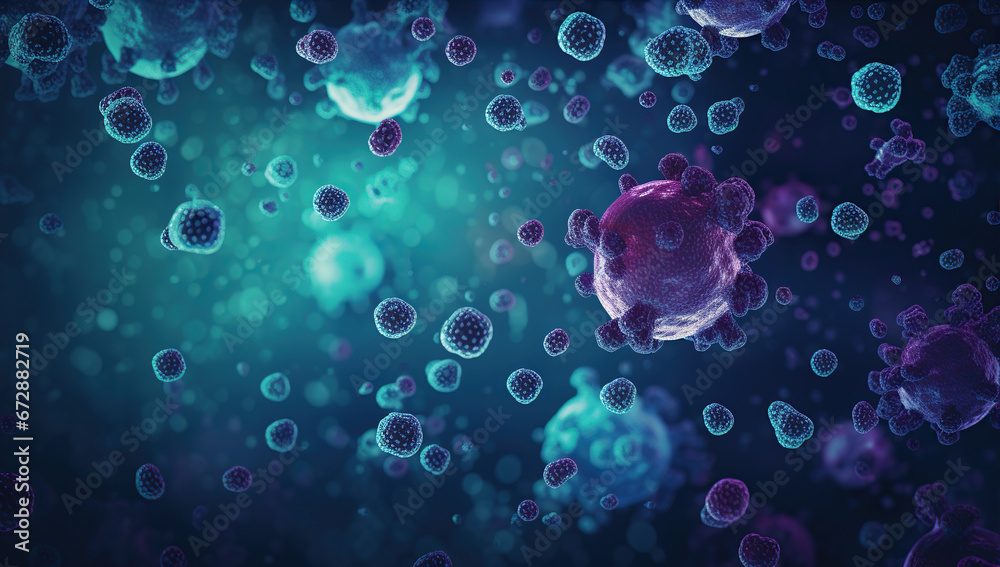Realistic photo bacterium. Created with Generative AI Realistic photo bacterium. Created with Generative AI
