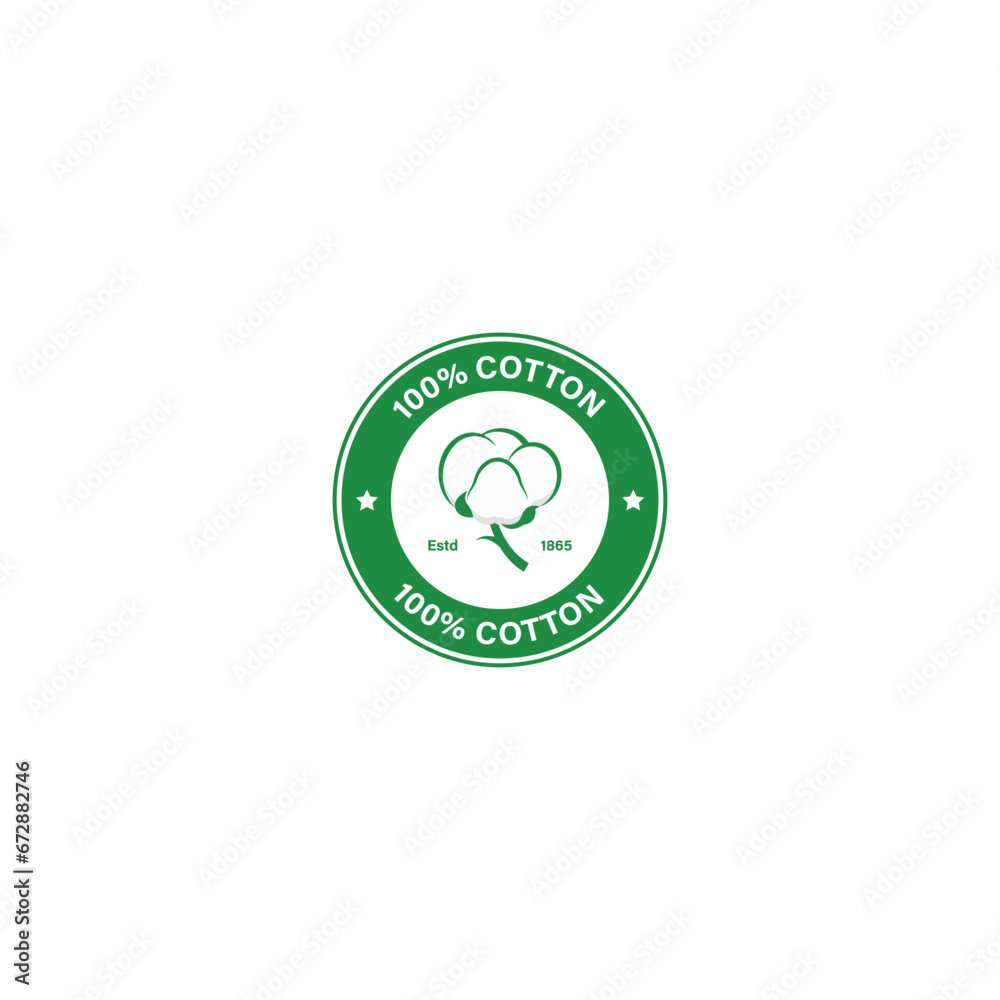 Cotton logo design, circular label vector graphics Cotton logo design, circular label vector graphics