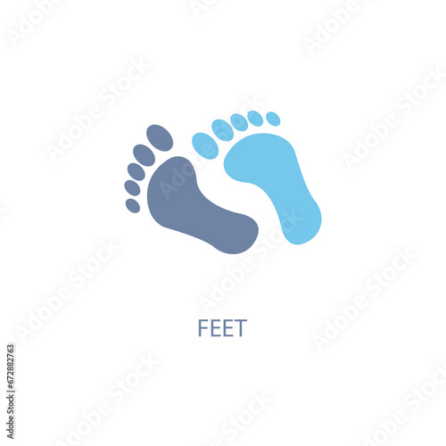 Human feet concept line icon. Simple element illustration.Human feet concept outline symbol design.