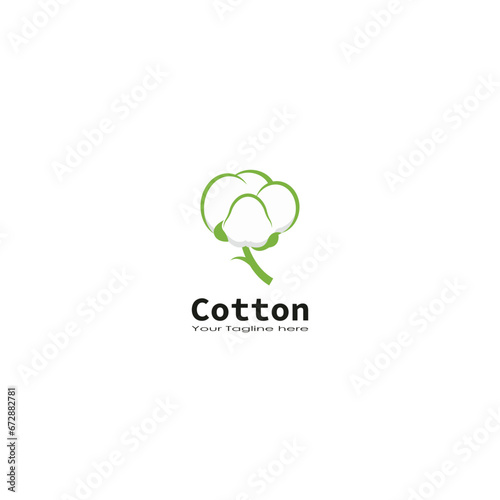Cotton logo design vector graphics