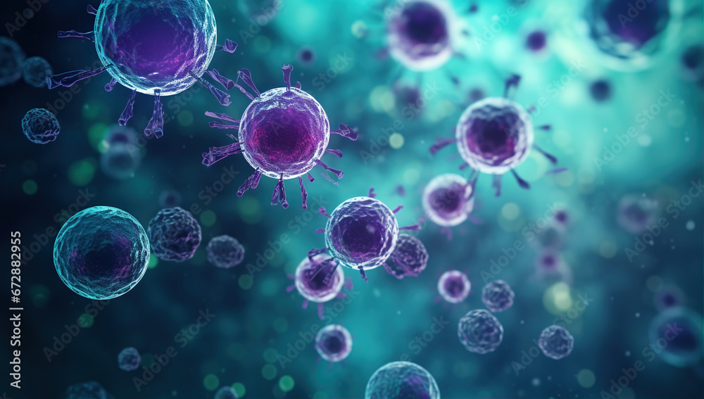 Realistic photo bacterium. Created with Generative AI Realistic photo bacterium. Created with Generative AI