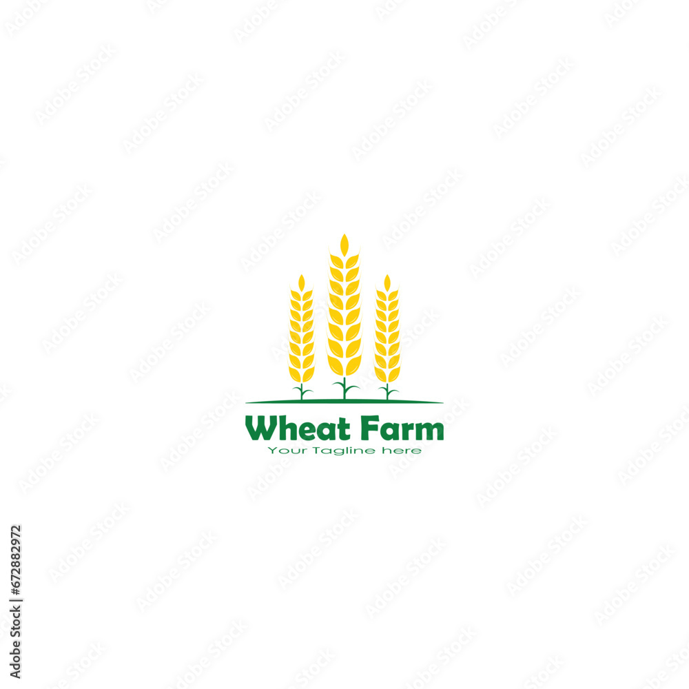 Wheat farm logo vector graphics