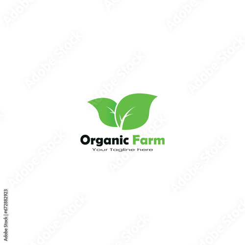 Organic farm logo vector graphics