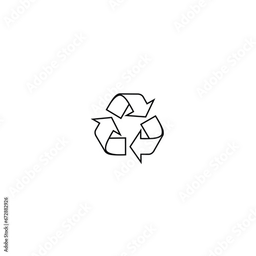 Recycle icon, symbol vector graphics