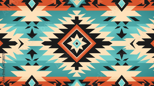 Colorful geometric ethnic pattern. Oriental, aztec and tribal traditional. seamless pattern or background banner