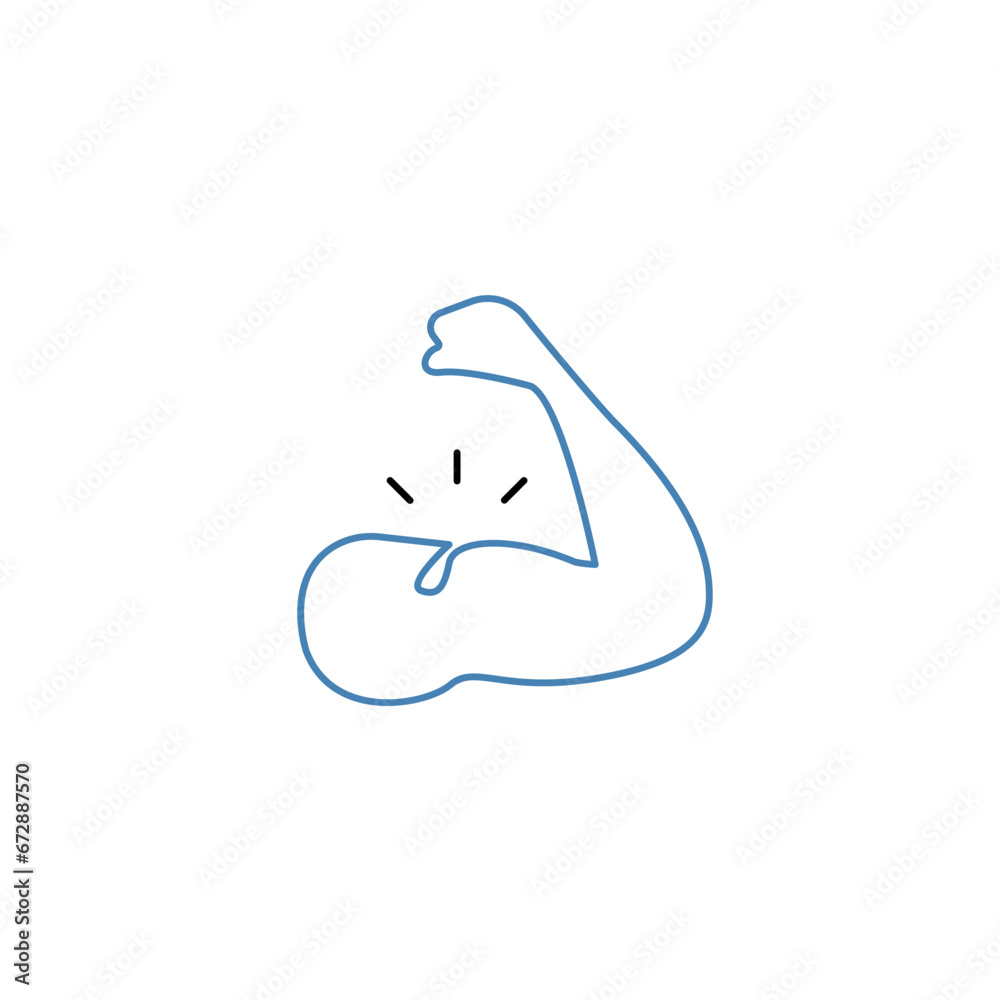 Obraz premium Muscle concept line icon. Simple element illustration.Muscle concept outline symbol design.