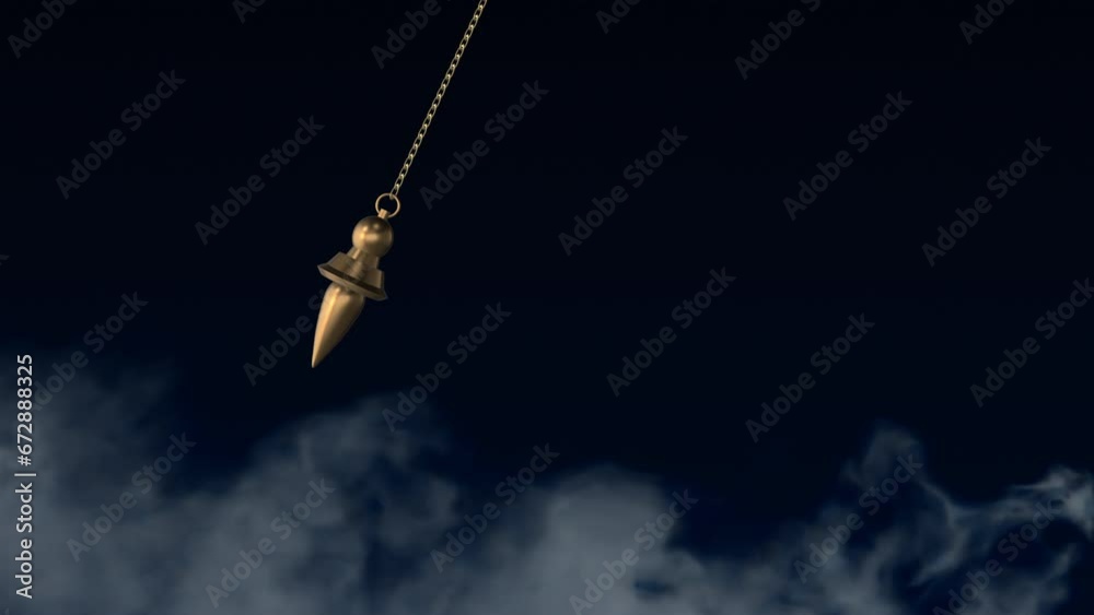 Hypnotizing idea with a mysterious backdrop and pendulum