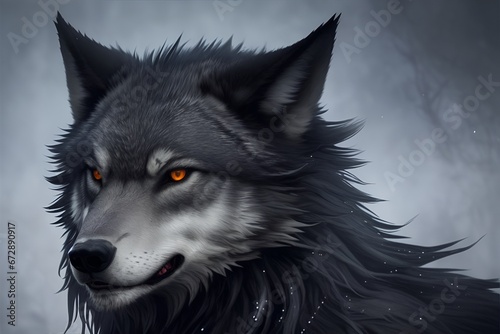 Dark Wolf AI Art