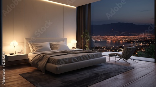 modern bedroom interior. © Yahor Shylau 
