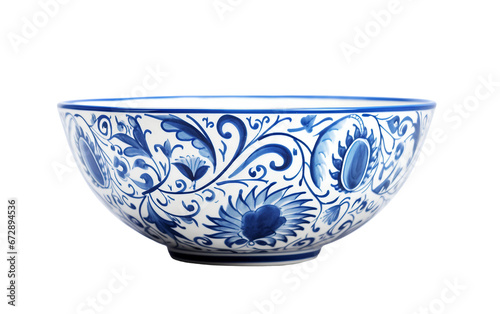 Contemporary Turkish Ceramic Bowl on isolated background