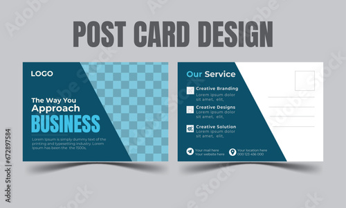 Corporate and modern postcard design template