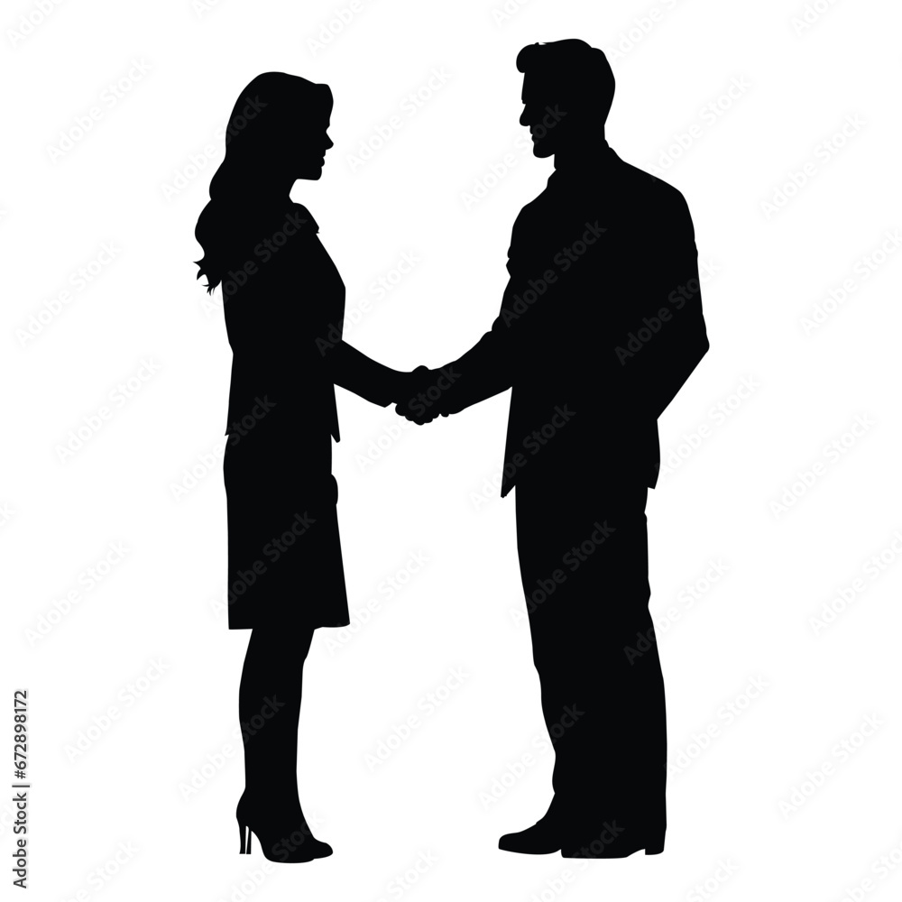 Business Handshake on White