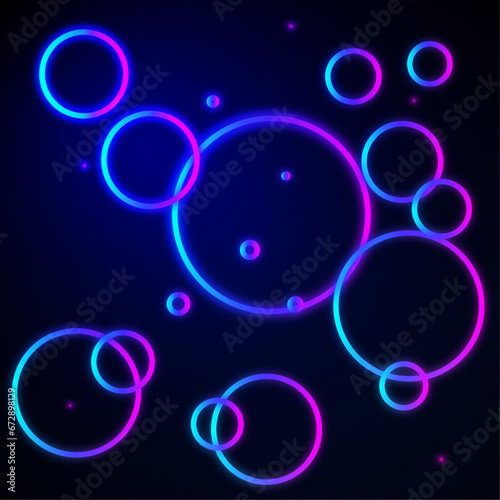 Bright circles bubbles background