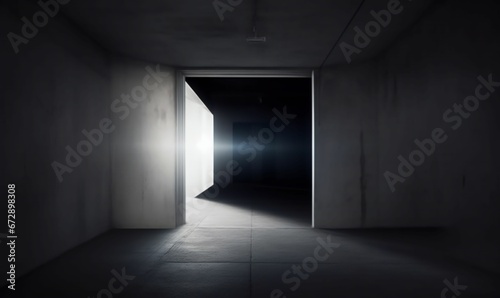 Tür im dunklem raum licht herausstechend  © Darian