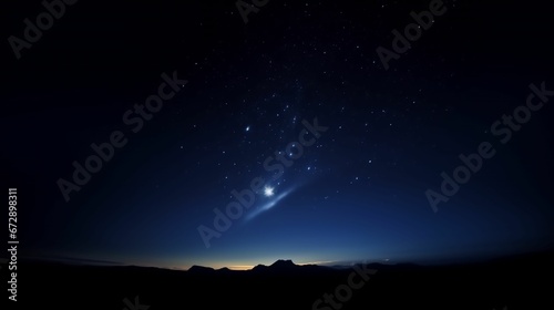 Nightsky with a blue star shining © Darian