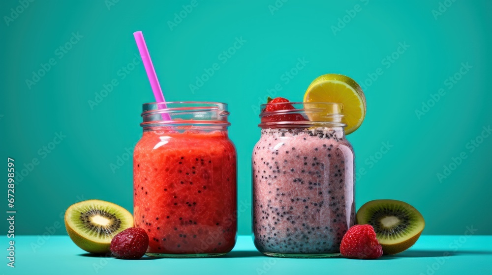Detox Smoothie and Chia Pudding Jar
Detox Smoothie and Chia Pudding Jar