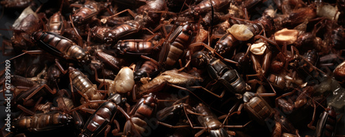 Street food bugs in bowl.