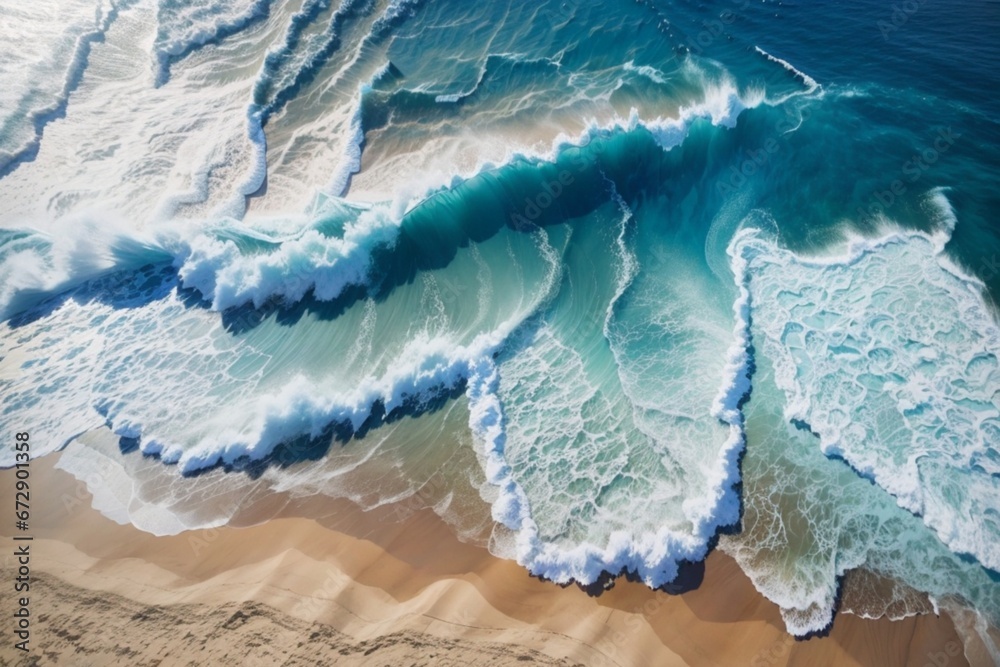 Fototapeta premium blue and white ocean