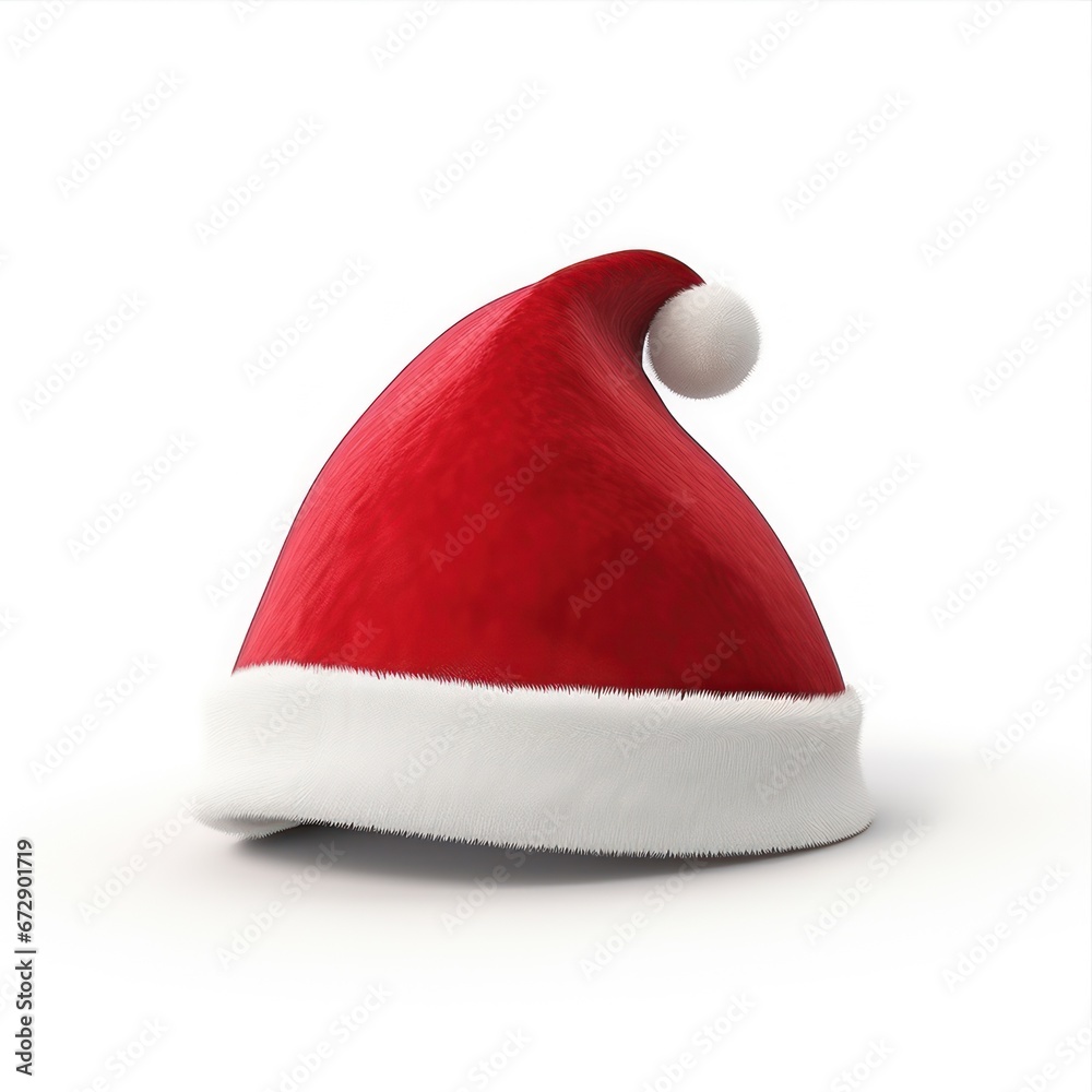 Santa Claus red hat isolated on white background Santa Claus red hat isolated on white background