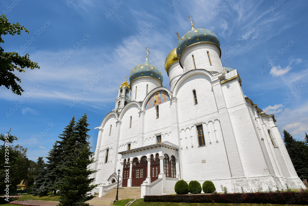 Trinity-Sergius Lavra, the largest male monastery, sunny summer day
