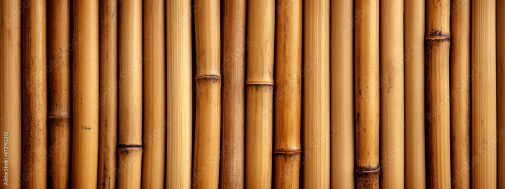 Naklejka premium Detailed bamboo surface, natural wood texture.