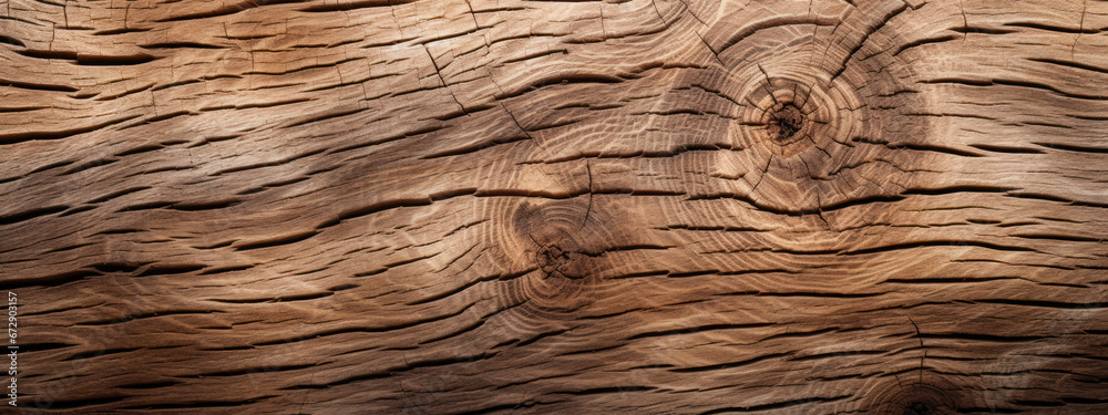 Naklejka premium Close-up of circular wood pattern with rich details.