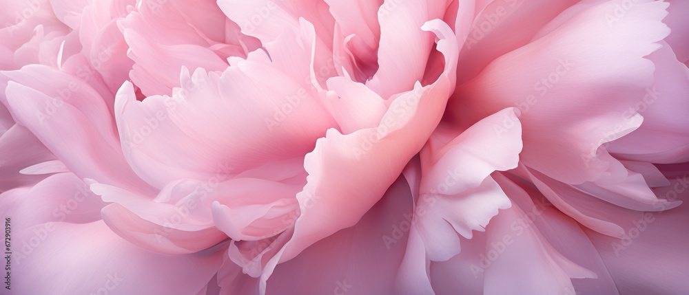 Lush peony petals in macro detail, soft and vibrant.