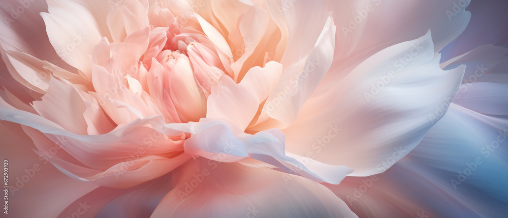 Lush peony petals in macro detail, soft and vibrant.