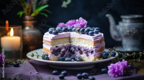 Delicious Blueberry Lemon Lavender Cake 