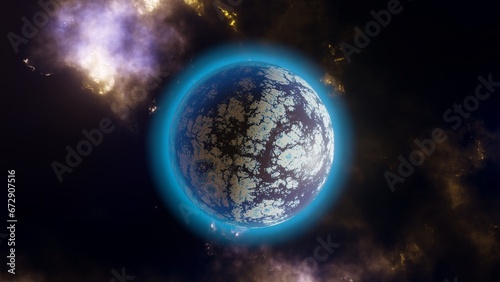 Fototapeta Naklejka Na Ścianę i Meble -  Exoplanet suitable for life