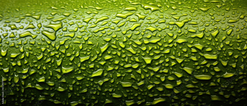 Vibrant green leaf with raindrops. Vibrant green leaf with raindrops.