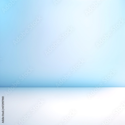 Clean light blue studio room background for product display