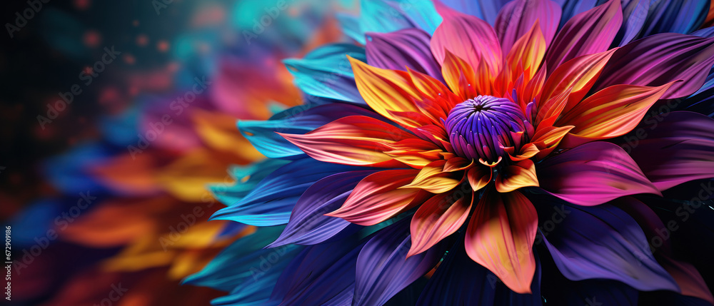 Vibrant 3D flower close-up with layered petals and rich hues. Vibrant 3D flower close-up with layered petals and rich hues.