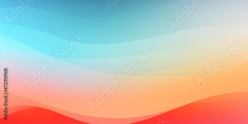 Bright Wavy red blue Background. Flat style illustration with colorful waves. Pastel color design for banner and printed materials.