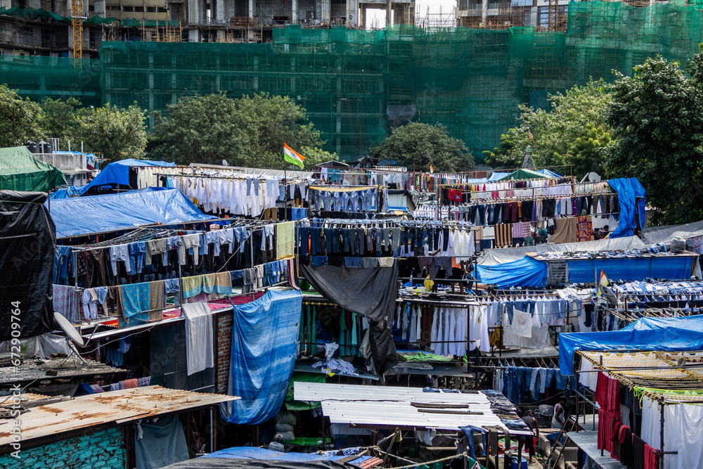 Dhobi Ghat the world's largest public laundry in Bombay in India