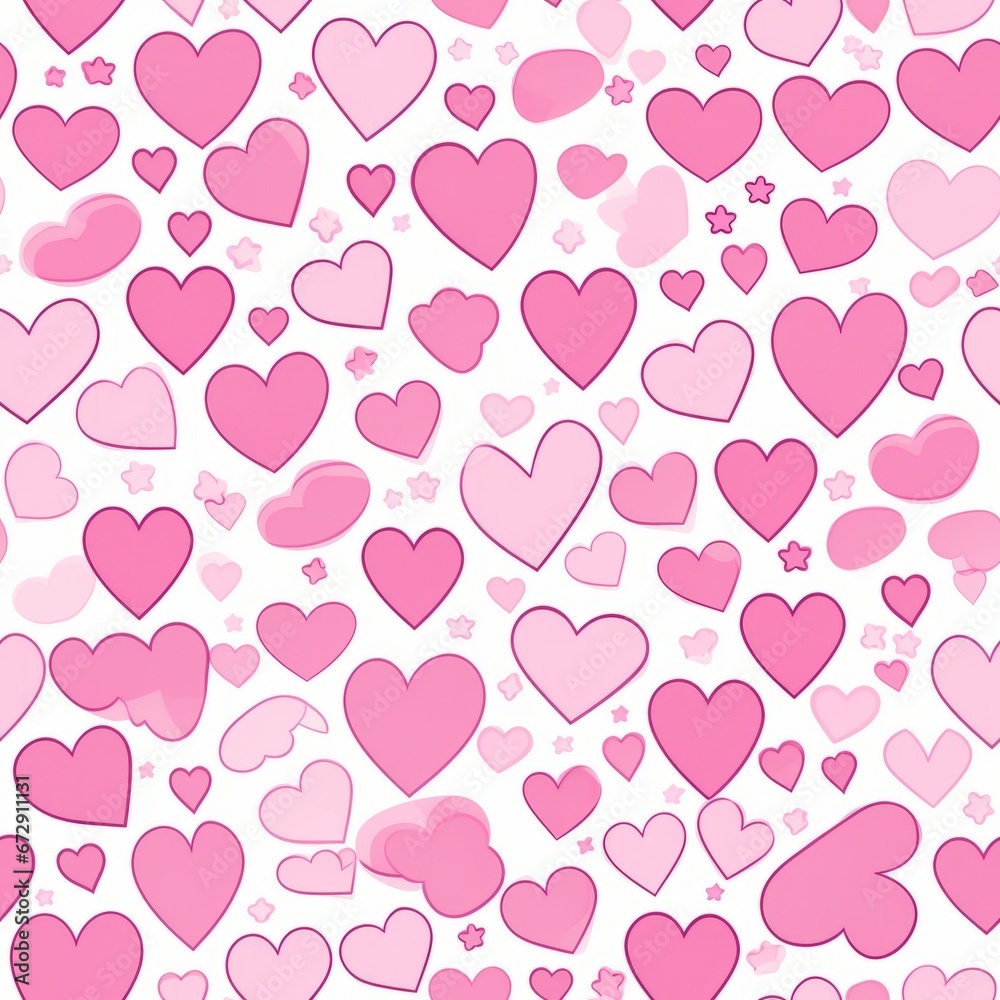 seamless background with hearts