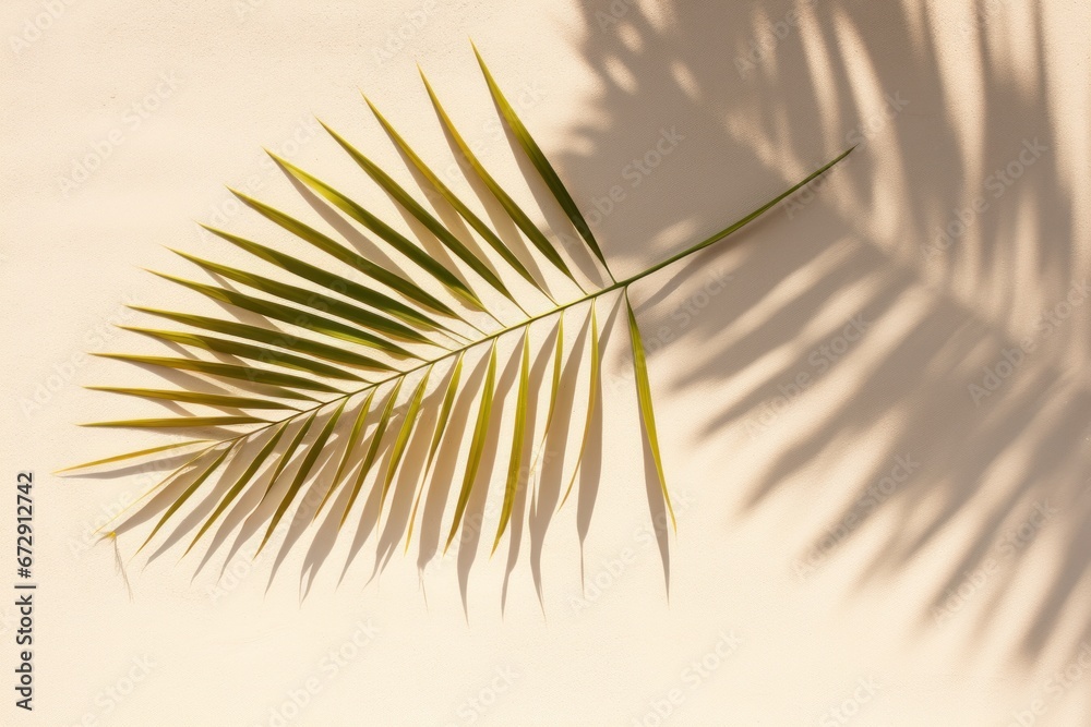 Obraz premium Palm leaf shadow on sand