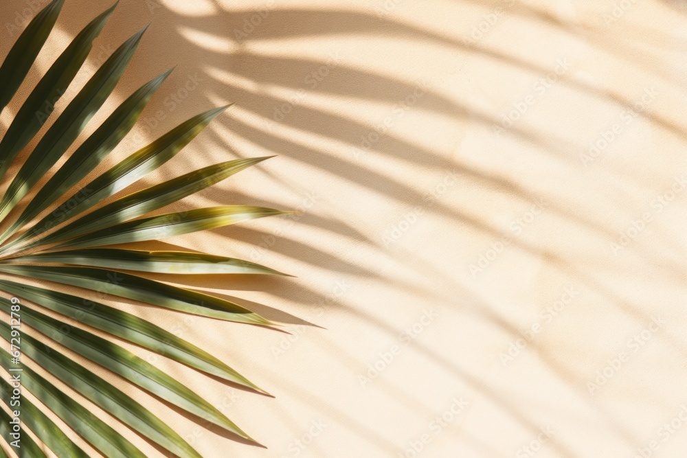 Obraz premium Palm leaf shadow on sand