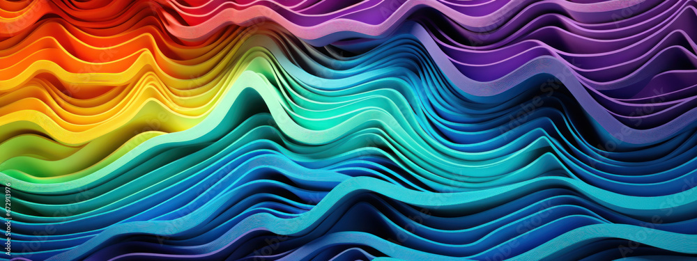 Rainbow wave texture, microscopic color blend. Rainbow wave texture, microscopic color blend.