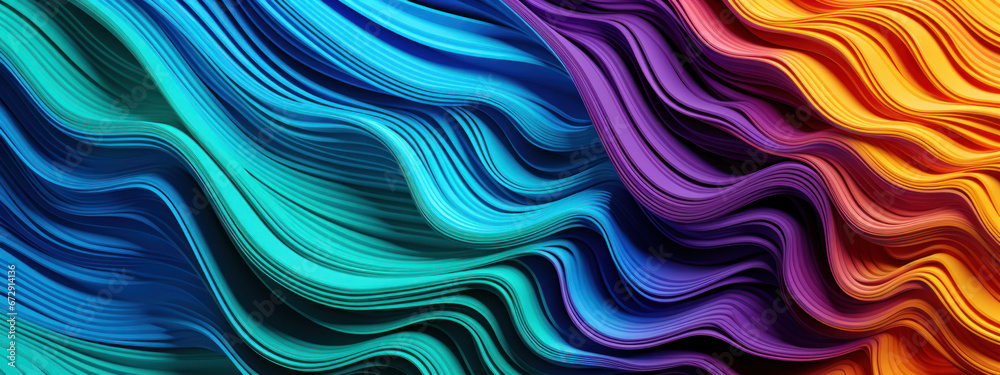Rainbow wave texture, microscopic color blend.