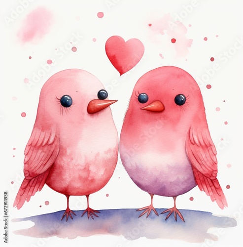 two love birds on valentine day photo