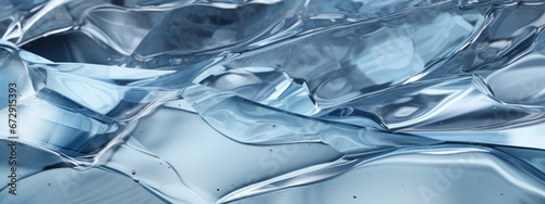 Vibrant blue ice cube close-up, crystalline allure.