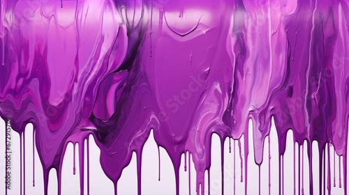 Background with abstract paint drips in purple and silver