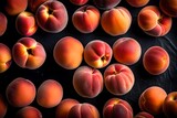 peach on black generated by AI technology	