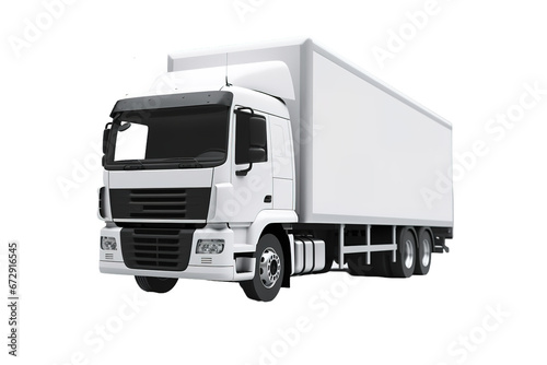 white truck isolated