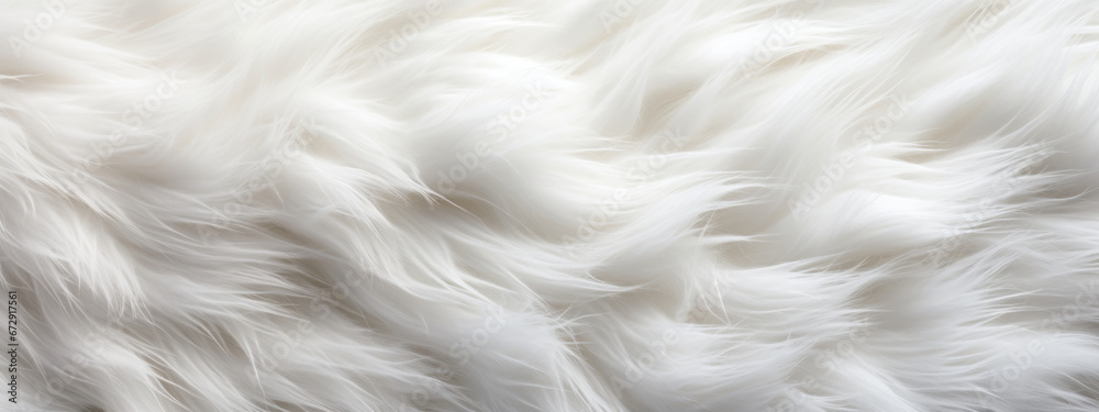 Close-up of luxurious plush white fur close-up. Close-up of luxurious plush white fur close-up.