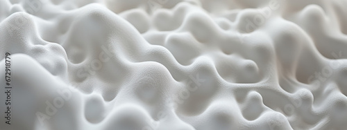 Macro shot of white foam texture.